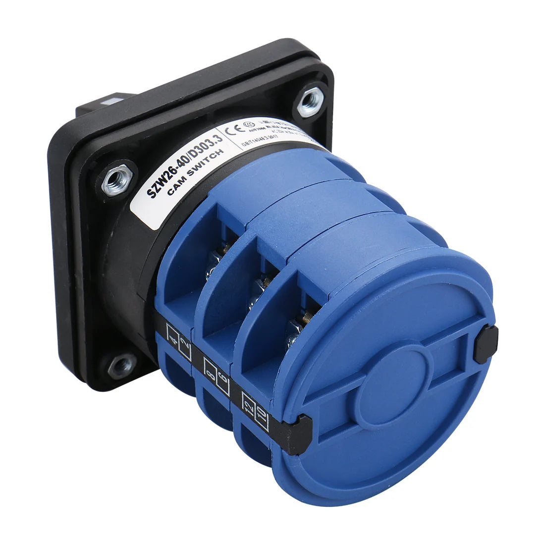 Baomain Cam Changeover Switch 40A MAN-OFF-AUTO 3 Phase 3 Positions 12 Terminal AC 660V SZW26-40/D303.3A