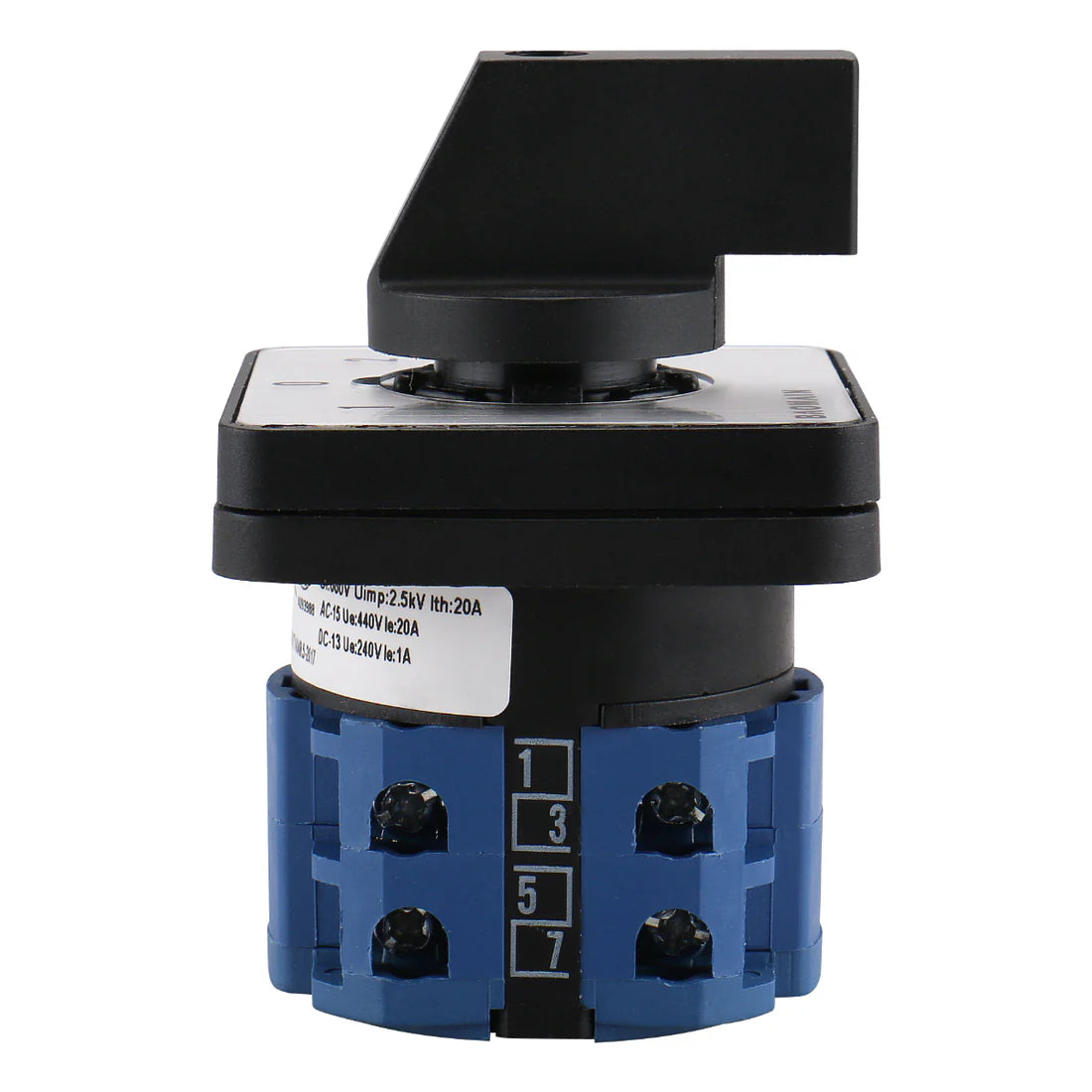 Baomain Rotary Universal Changeover Switch SZW26-20/D202.2 660V 20A 1-0-2 3 Positions 8 terminals 2 Phase Latching Function