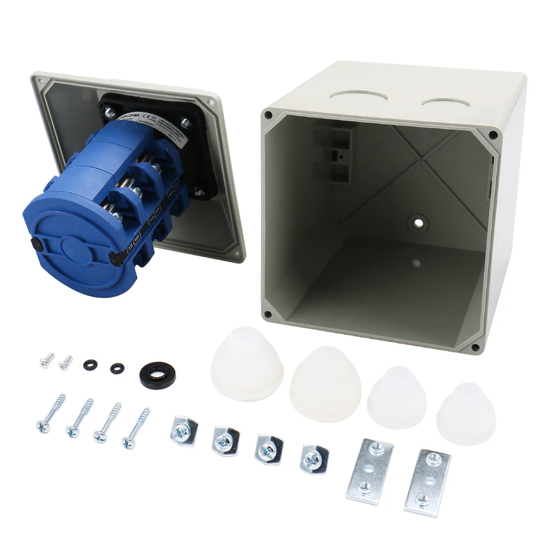 Baomain Universal Rotary Changeover Switch SZW26-63/D303.3D with Master Switch Exterior Box LW28-63/4 660V 63A 3 Position 3 Phase