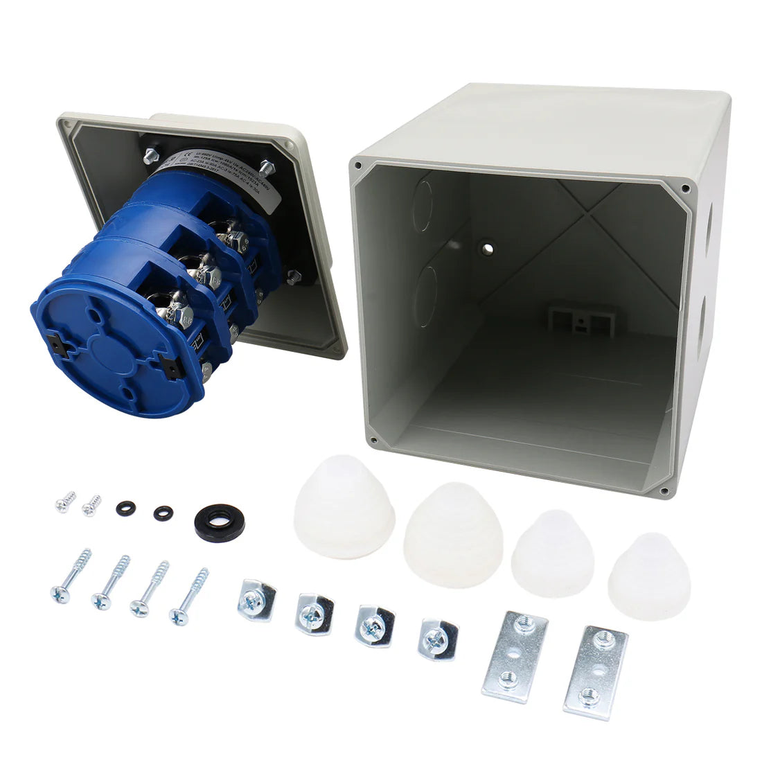 Baomain Universal Rotary Changeover Switch LW28-125/D303.3D with Master Switch Exterior Box LW28-125/4 660V 125A 3 Position 3 Phase