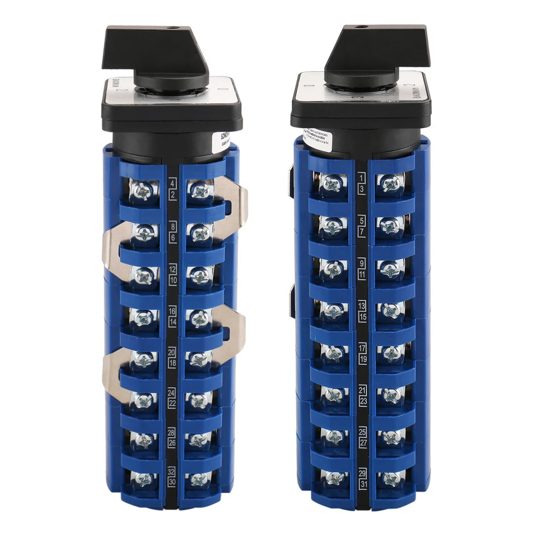 Baomain Rotary Changeover Switch 660V 63A 4 Position 8 Phase 32 Terminals SZW26-63/0-3.8 Cam Switch