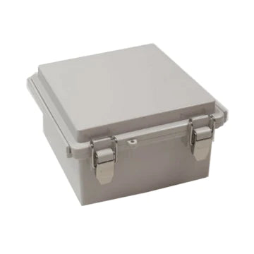 BOXCO ABS ENCLOSURE WITH GREY COLOR, PLASTIC HINGES, & SS304 LATCH, W630 X L830 X D285MM