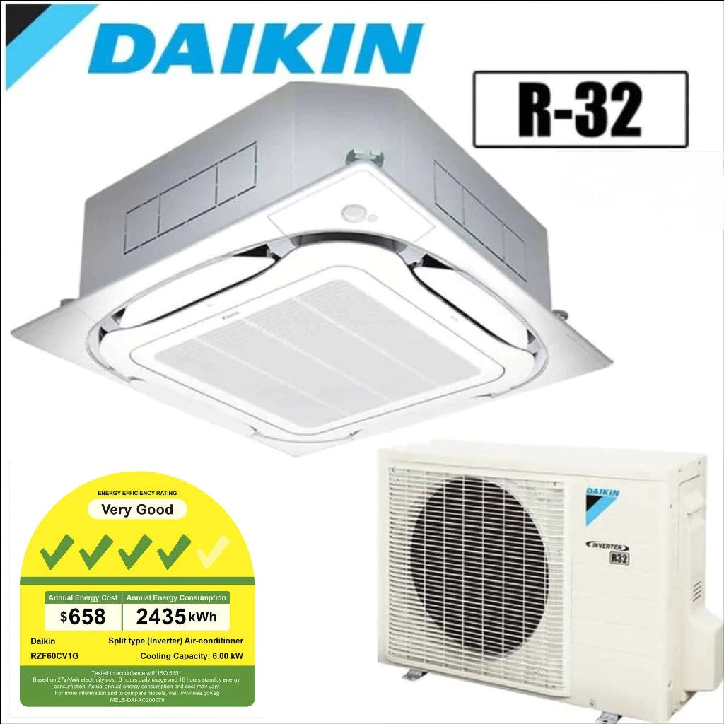DAIKIN CEILING CASSETTE INVERTER AIRCON - SUPPLY ONLY