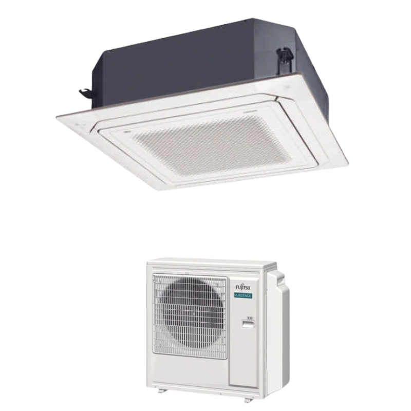 Fujitsu R32 AIRSTAGE Inverter Ceiling Cassette Air Conditioner - System 1, 5 Ticks