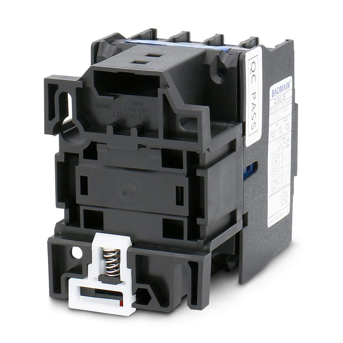 Baomain 3-Pole CJX2-2510 – 110VAC Coil, 3NO+1NO Auxiliary, 660V 3-Phase, DIN Rail AC Contactor