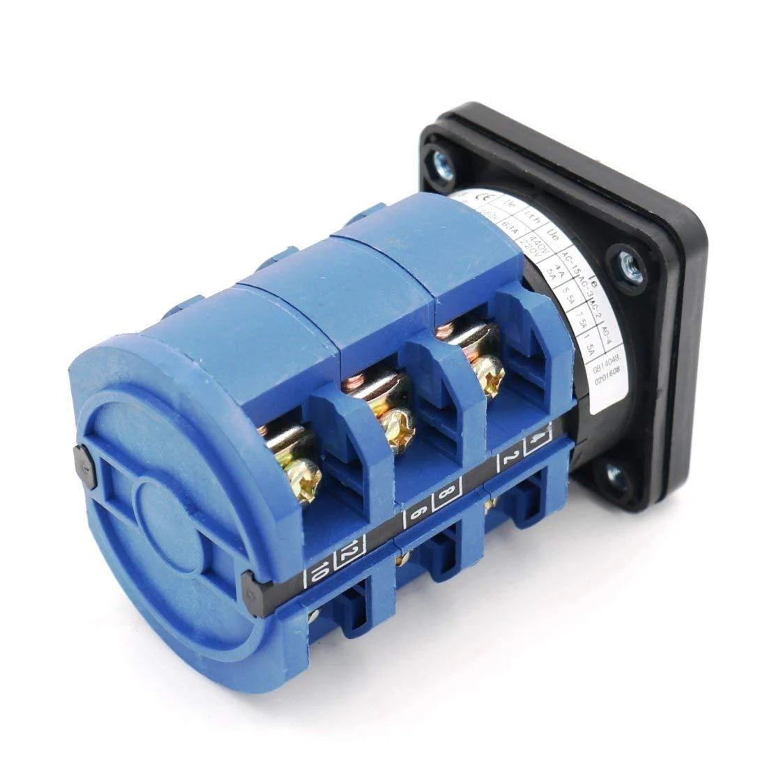 Baomain Universal Rotary Selector Changeover Cam Switch SZW26-63/D303.3 660V 63A 3 Position 3 Phase 12 Terminals