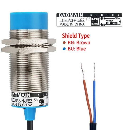 Baomain Capacitance Proximity Sensor Switch AC 90-250V 400mA Detector 20mm 2-wire