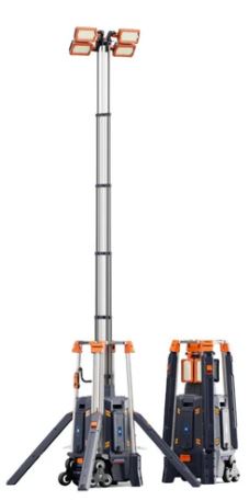 Aiko 4.2M Portable IP65 LI-ION Battery Powered Tower Light (3X Big Battery, 1X Dual Charger) | Model : ATL-500-4.2M