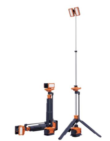 Aiko 3.1M Portable IP66 LI-ION Battery Powered Tower Light (2X Small Battery, 1X Single Charger) | Model : ATL-300-3.1M