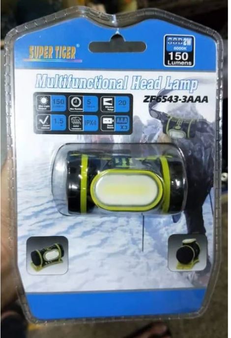 Aiko (Super-Tiger) 150 Lumens Head Light | Model : LED-ZF6543 (ZF6543-3AAA)