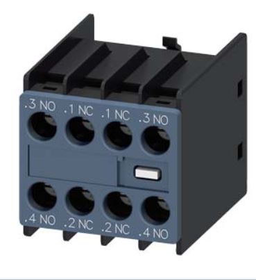 Siemens Auxiliary Contact, 4 Contact, 2NO + 2NC, Snap-On, Sirius Innovation