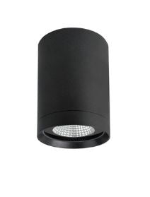 Barrel-1 (13W LED) IP65 surface mounted downlight with non-dim driver Black 3000K