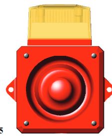 Clifford & Snell YODALIGHT YL5/AC230V/RED/IP65 HI VIS LED BEACON 32 TONE SOUNDER