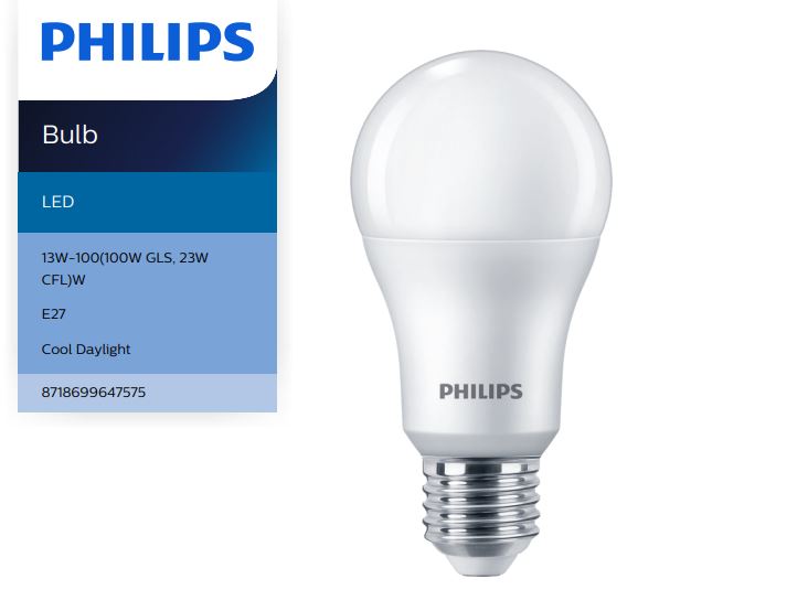 Philips ESS LEDBulb 13W E27 6500K 230V 1CT/12APR