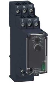 Schneider dual function relay, RE22R1CMR Off-delay Timing Relay - 0.05s…300h - 24… 240V AC/DC - 1C/O