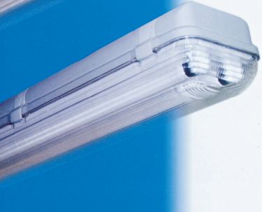 Weatherlux Wlux236 IP65 Weatherproof light fitting c/w 2x16W 6500K Philips T8 Corepro LED tubes