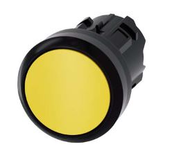 Siemens SIRIUS ACT Series Yellow Momentary Push Button Head, 22mm Cutout, IP66, IP67, IP69K