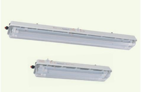 WAROM GRP BAY 51 Q LED 2XJ EMERGENCY LED 2 X 18WATT / ATEX/ZONE 1 WITH STAINLESS STEEL CEILING BRACKET