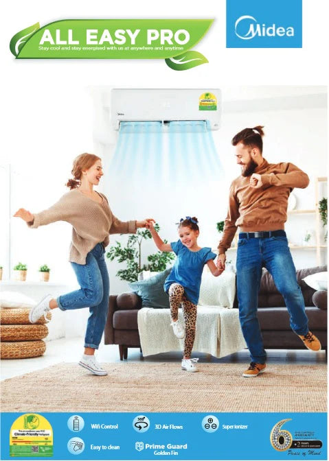 MIDEA ALL EASY PRO SYSTEM 2 R32 INVERTER AIRCON (5 TICKS) - SUPPLY ONLY