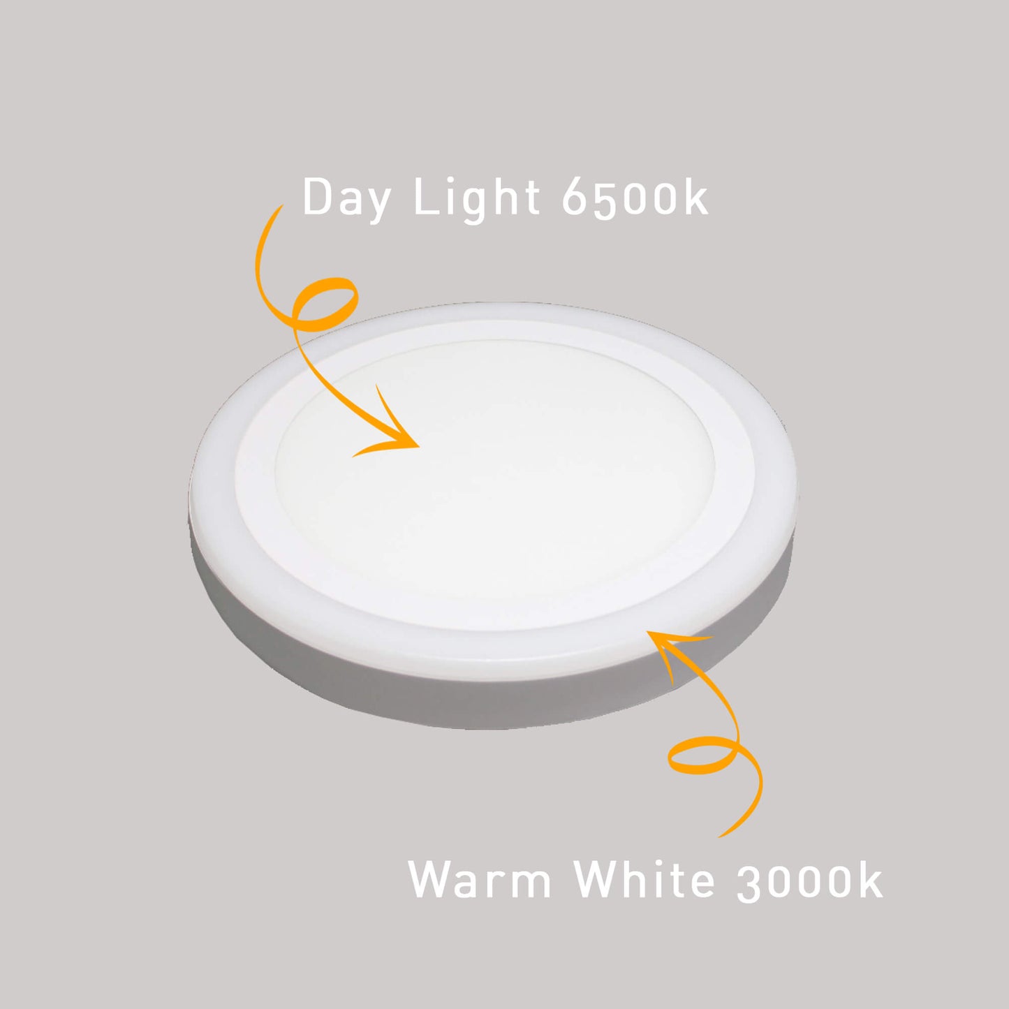 BK IP40 White Tri Colour Ceiling Light