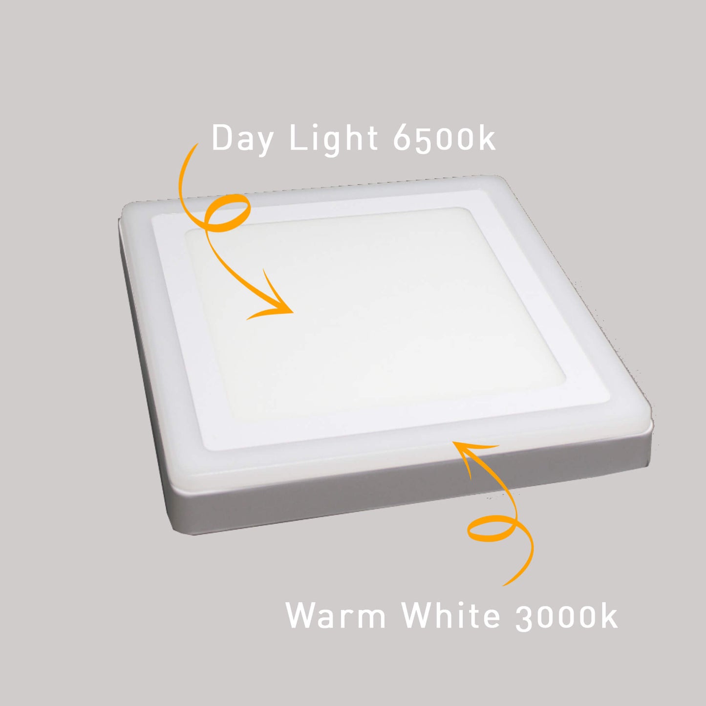 BK IP40 White Tri Colour Ceiling Light