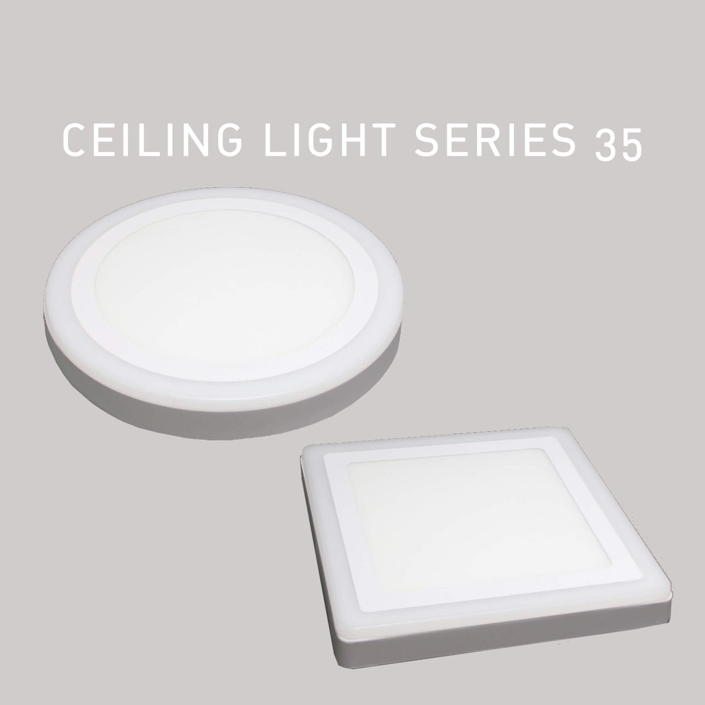 BK IP40 White Tri Colour Ceiling Light