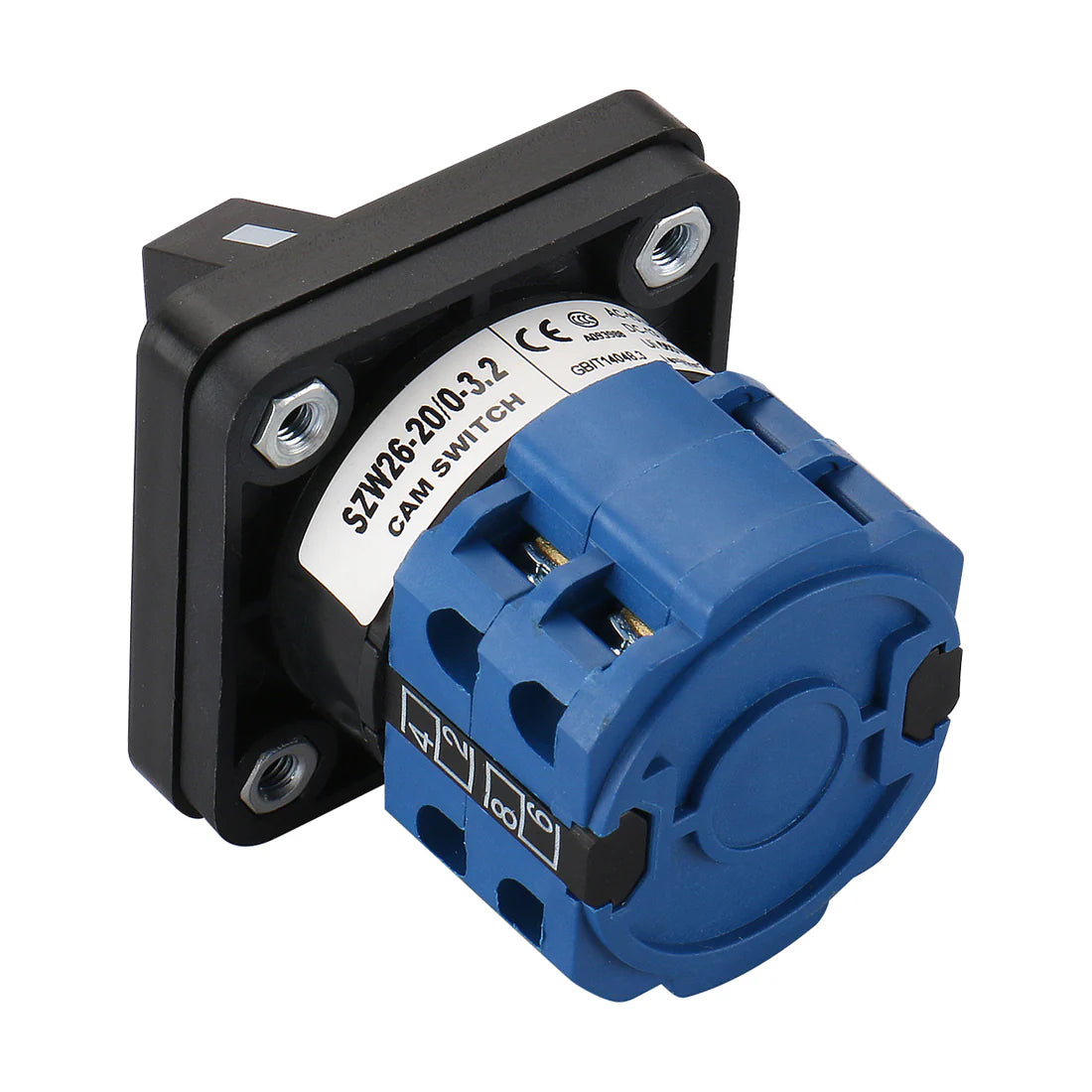 Baomain Changeover Rotary Cam Switch 20A SZW26-20/0-3.2 660V 4 Postion 8 terminals