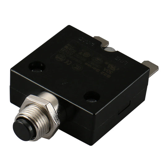 Baomain 100PCS Circuit Breaker Thermal Overload Switch Protector W66-30A 125/250VAC/50VDC Push Button Reset S22 30A