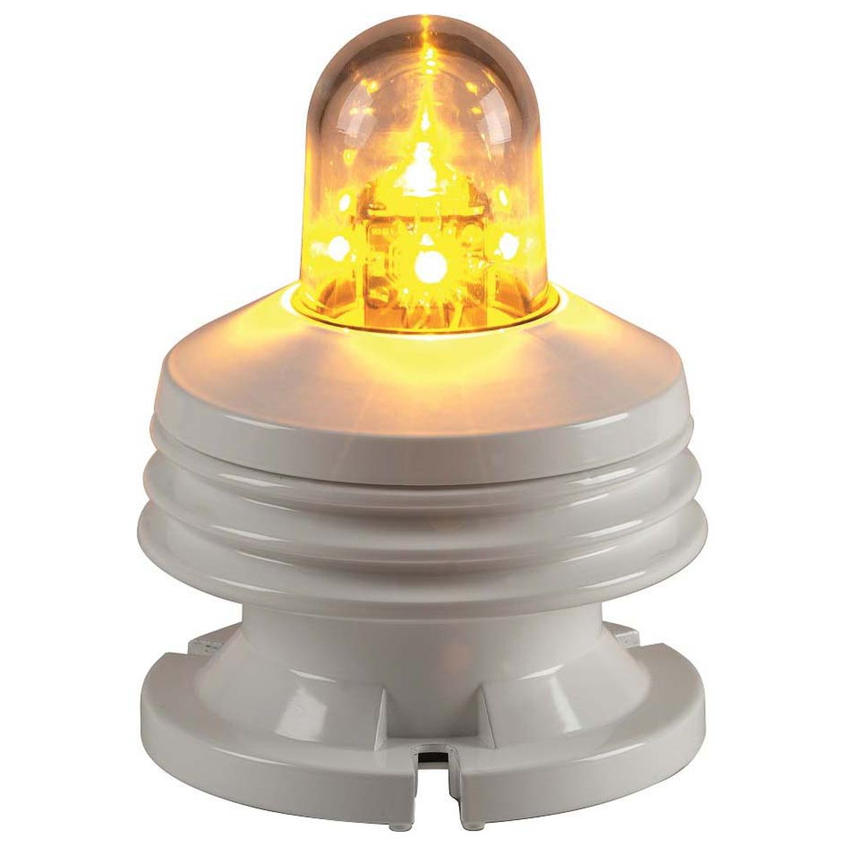 DHR DHR73 LED YELLOW FLASHING LIGHT 24VDC/115-230VAC - 60/120/180FLASHES/MIN