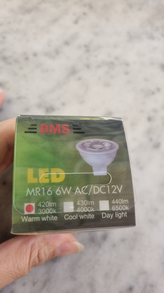 DMS MR16 6W 6500K Non Dimmable Led Bulb