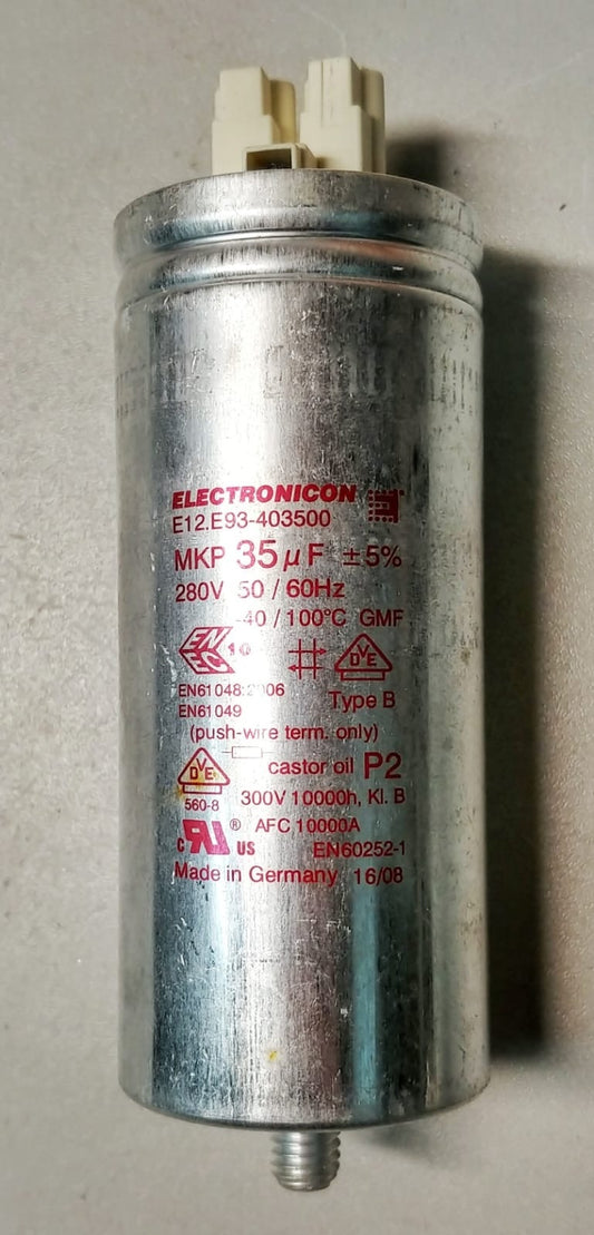 Electronicon E12.E93 35uF aluminium type B capacitor