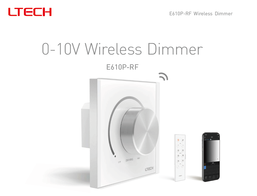 [China] LTECH E610P-RF 0-10V 50mA Wireless Dimmer x 8Pcs