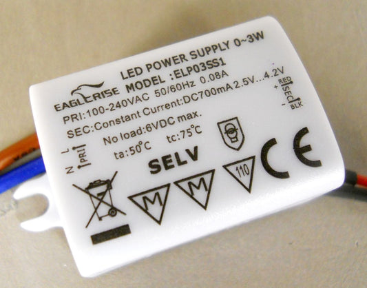 EAGLERISE LED Power Supply 0-3W ELP03SS1-Electrical Supplies-DELIGHT OptoElectronics Pte. Ltd