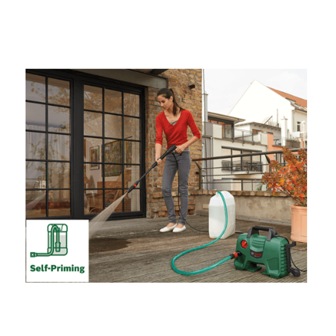BOSCH Self Priming Kit. 3mtr Hose for BOSCH Aquatak Pressure Washers. Comes with coupling and valve.