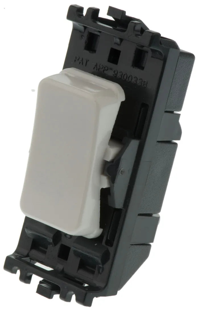 MK Electric 1 Way Black Rocker Switch Grid Module 20A, Grid Plus Series