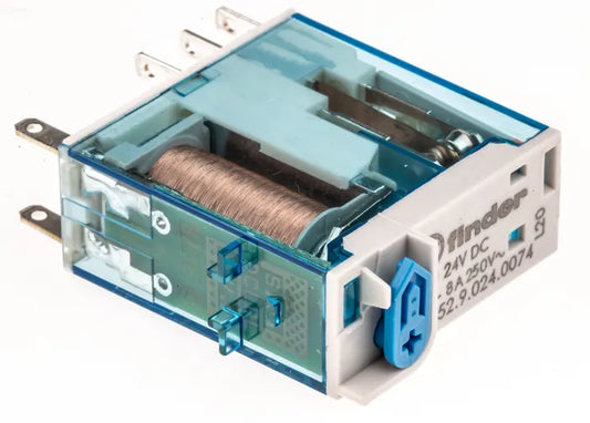 Finder Plug In Relay, 24V dc Coil, 8A Switching Current, DPDT
