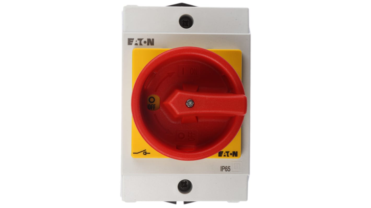 Eaton 3P Pole Surface Mount Non-Fused Switch Disconnector - 20A Maximum Current, 5.5kW Power Rating, IP65