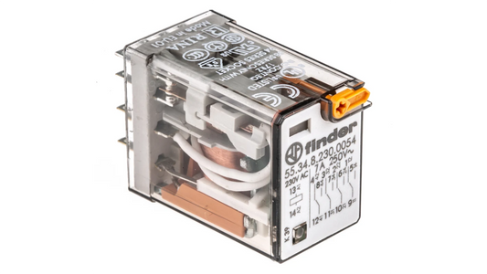Finder Relay, 230 V ac Coil, 7 A Switching Current, 4PDT x6pcs