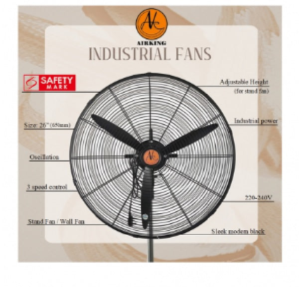 AIRKING Industrial Stand Fan-Fixture-DELIGHT OptoElectronics Pte. Ltd