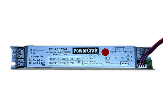Powercraft ECL-LED2/240-2.5AH (TYPE B) Emergency Conversion Kit (Charger only)
