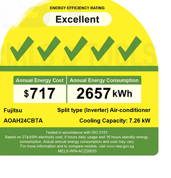 Fujitsu System 2 Ceiling Cassette Inverter Aircon - 5 Ticks