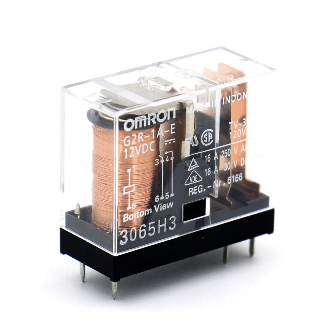 Baomain OMRON ELECTRONIC COMPONENTS G2R-1A-E-DC12 POWER RELAY SPST-NO 12VDC, 16A, PC BOARD x10PCS