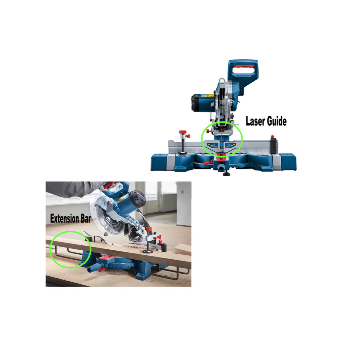 BOSCH GCM 254D Professional Slide Mitre Saw. 1800W. 254mm saw blade.