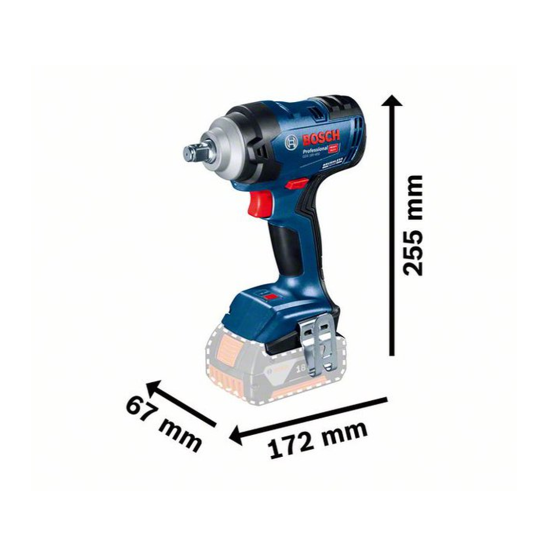 BOSCH GDS 18V-400 Professional Cordless Impact Wrench 1/2" 400Nm