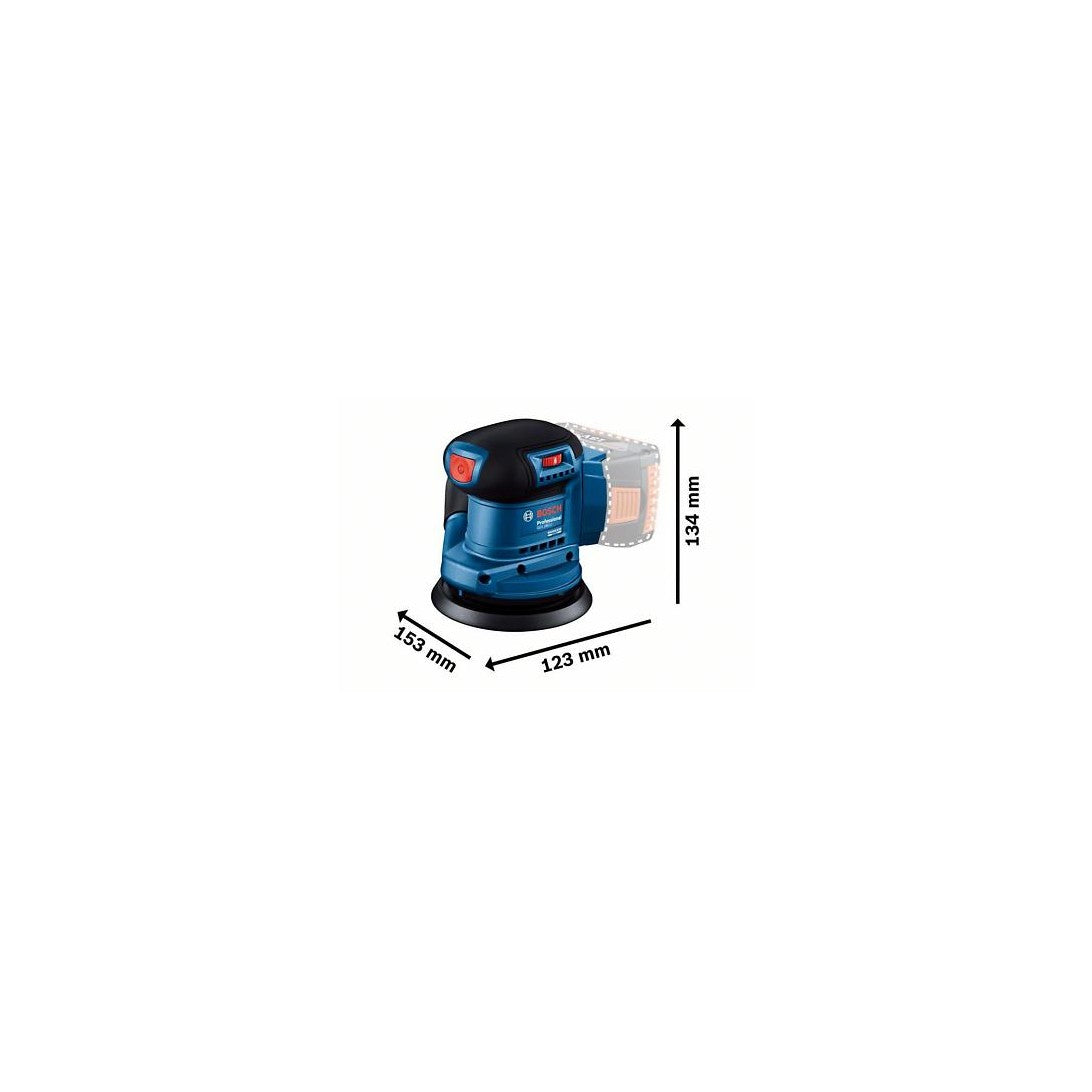Bosch GEX 185-LI Professional Cordless Random Orbit Sander. 5" (125mm). Bare Unit or Set