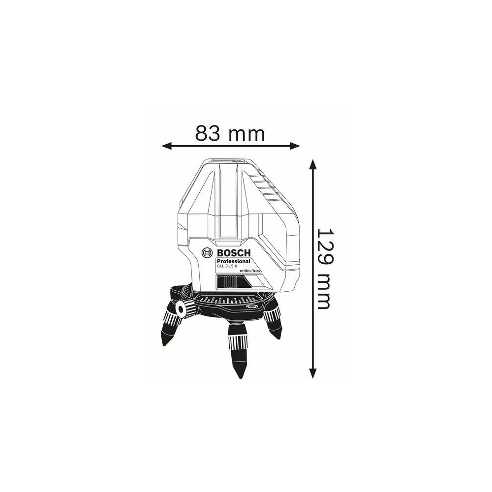 BOSCH GLL 3-15X Professional Line Laser. 360° Rotating Platform