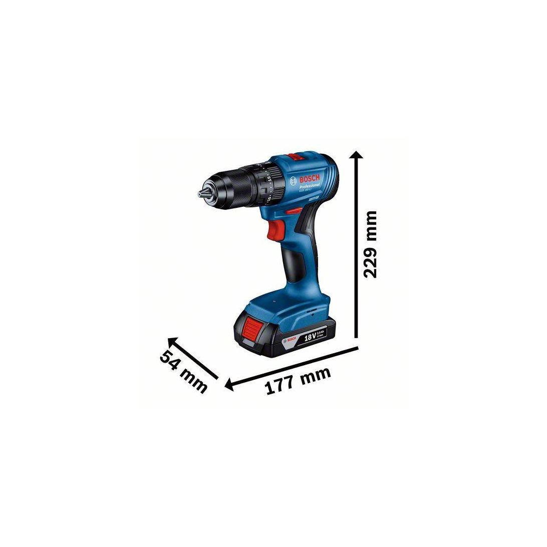 BOSCH GSB 185-LI Professional Cordless Combi Impact Drill. Brushless Motor. 18V.