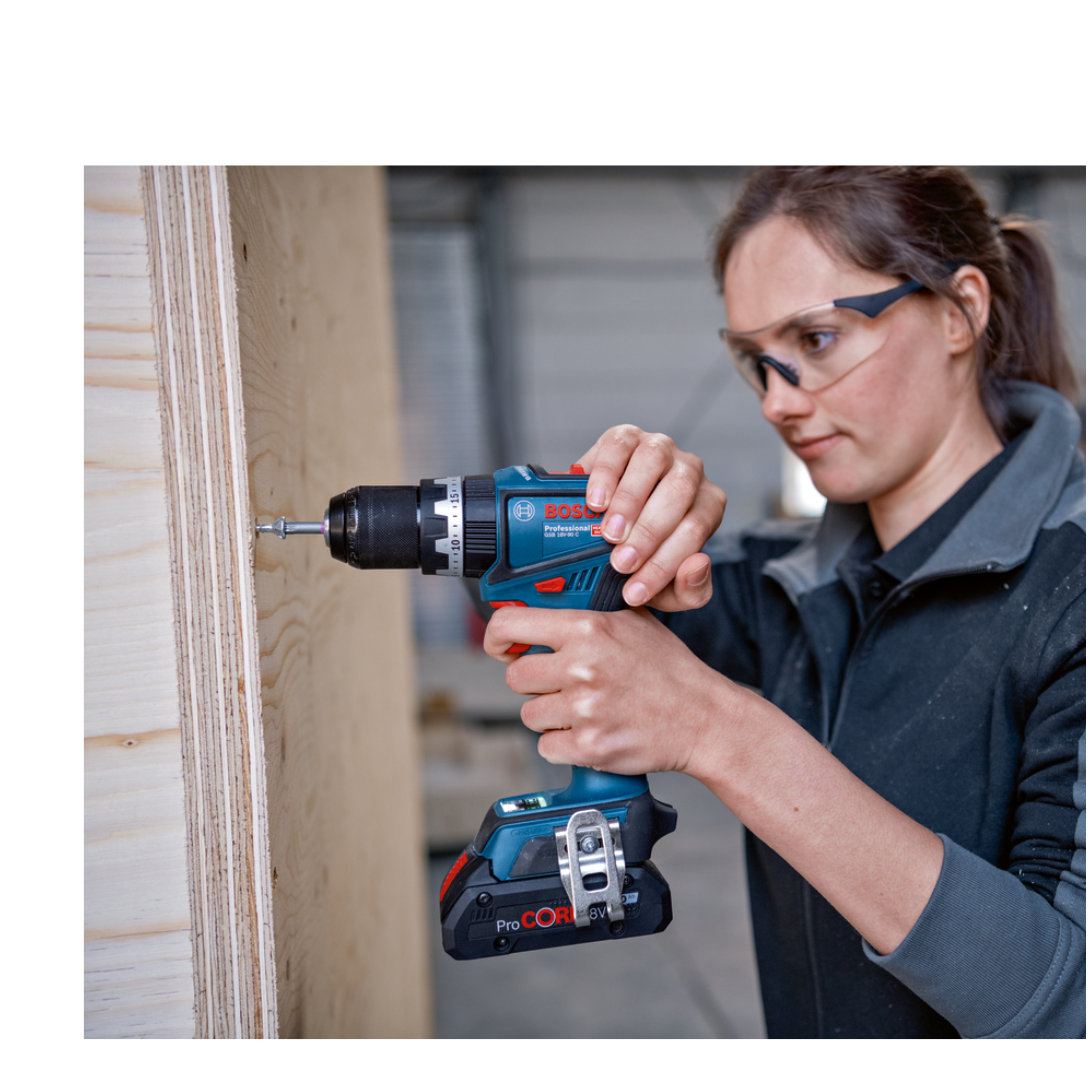BOSCH GSB 18V-90C PRO Cordless Combi Impact Drill- Bare Unit