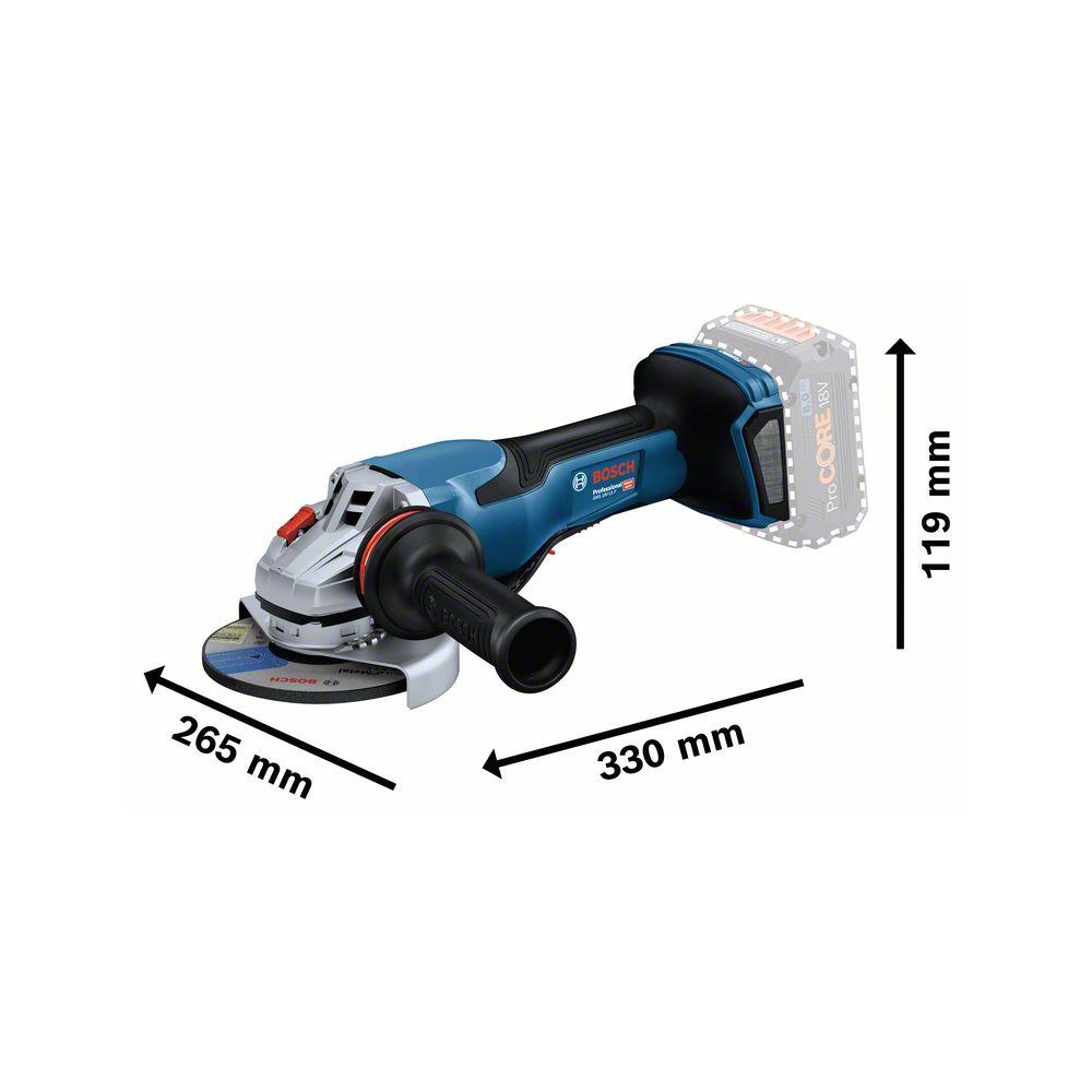 BOSCH GWS 18V-15P Cordless 5Inch (125mm) Angle Grinder Deadman Switch (Solo)