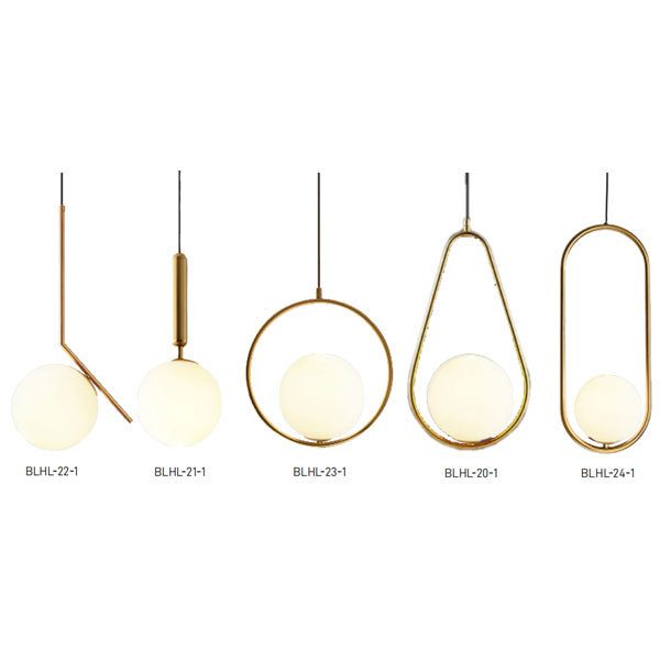 BK E27 Base Single Gold Pendant Light-01